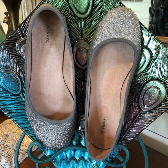 Size 8 Style & Co crystal ballerina style flats - Picture 4 of 7